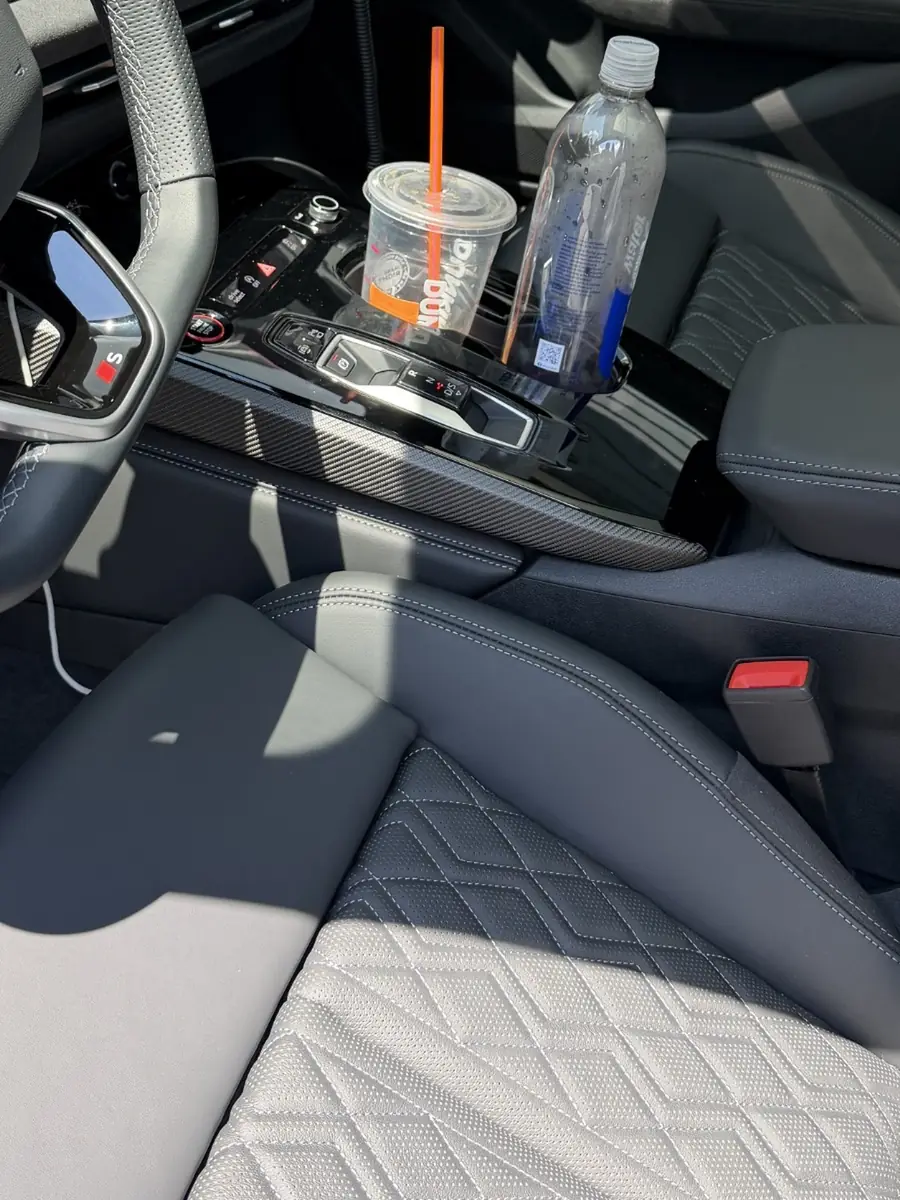Audi S5 — center console and front cabin before detailing