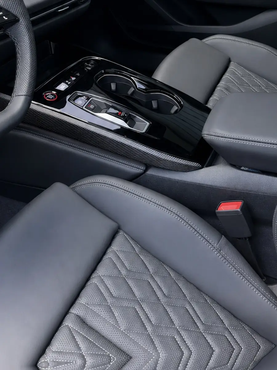 Audi S5 — center console and front cabin after detailing